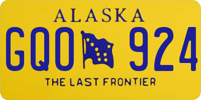 AK license plate GQO924