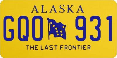 AK license plate GQO931