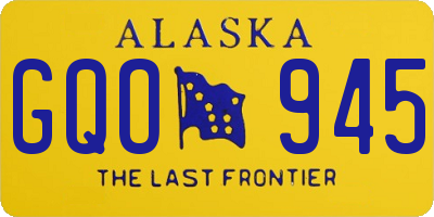 AK license plate GQO945