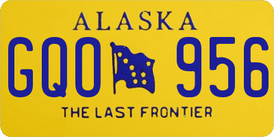 AK license plate GQO956
