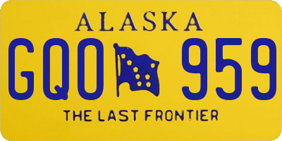AK license plate GQO959