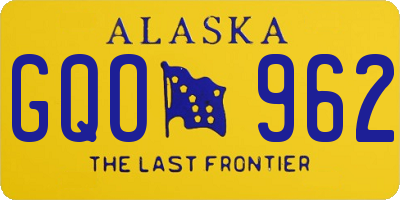 AK license plate GQO962