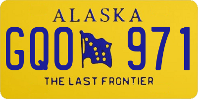 AK license plate GQO971