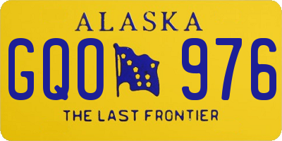 AK license plate GQO976