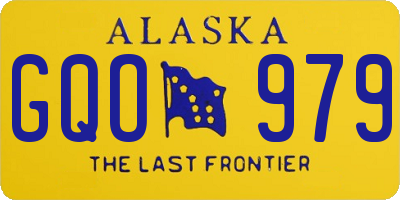 AK license plate GQO979