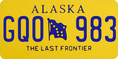 AK license plate GQO983
