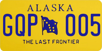 AK license plate GQP005