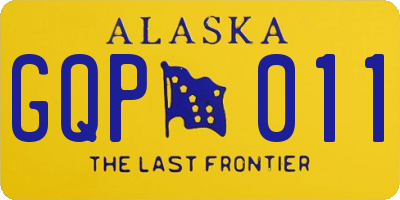 AK license plate GQP011