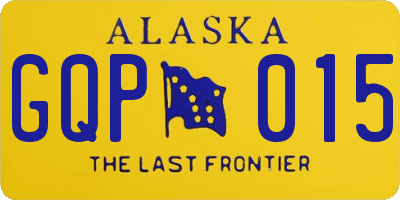 AK license plate GQP015