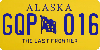 AK license plate GQP016