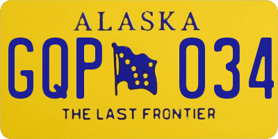 AK license plate GQP034