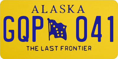AK license plate GQP041