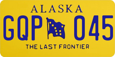 AK license plate GQP045