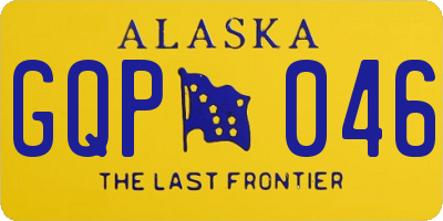 AK license plate GQP046