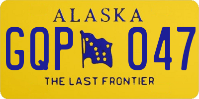 AK license plate GQP047