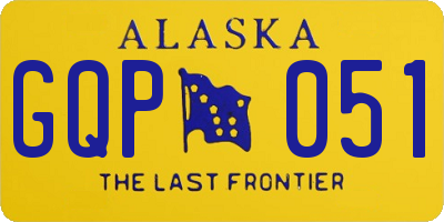 AK license plate GQP051