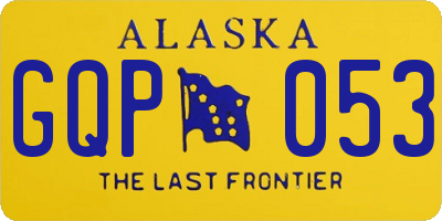 AK license plate GQP053