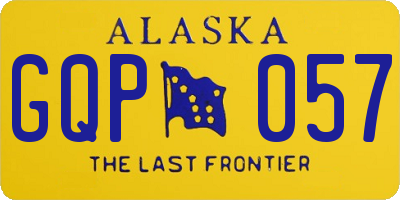 AK license plate GQP057