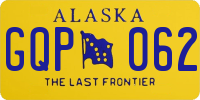 AK license plate GQP062