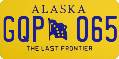 AK license plate GQP065