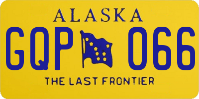 AK license plate GQP066