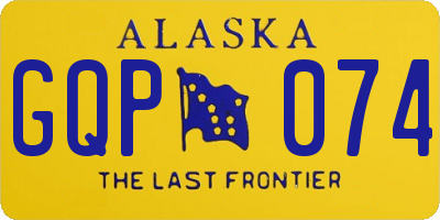 AK license plate GQP074