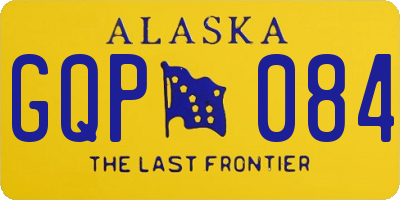 AK license plate GQP084