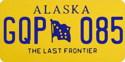 AK license plate GQP085