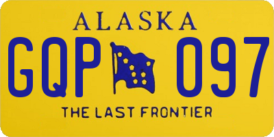 AK license plate GQP097