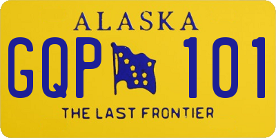 AK license plate GQP101