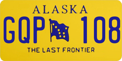 AK license plate GQP108