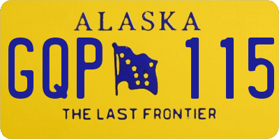 AK license plate GQP115