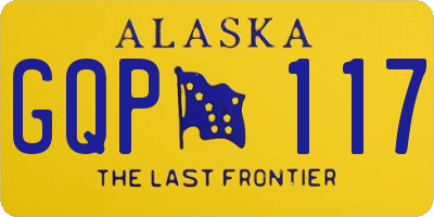 AK license plate GQP117