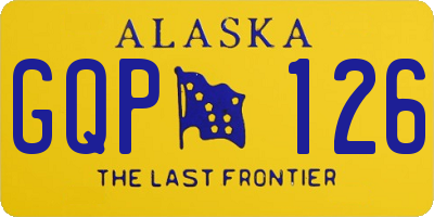 AK license plate GQP126