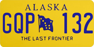 AK license plate GQP132