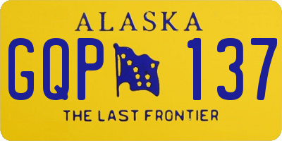 AK license plate GQP137