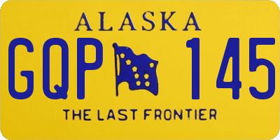 AK license plate GQP145