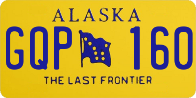 AK license plate GQP160