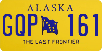 AK license plate GQP161