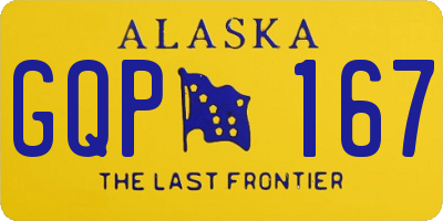 AK license plate GQP167
