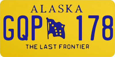 AK license plate GQP178