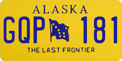 AK license plate GQP181