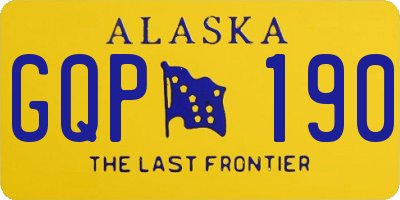 AK license plate GQP190