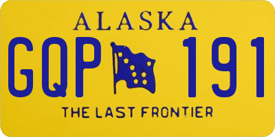 AK license plate GQP191