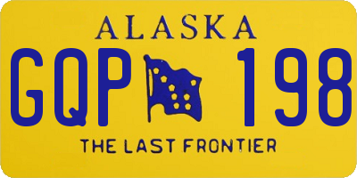 AK license plate GQP198