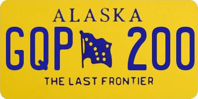 AK license plate GQP200