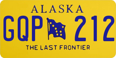 AK license plate GQP212