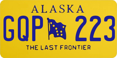 AK license plate GQP223