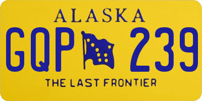AK license plate GQP239