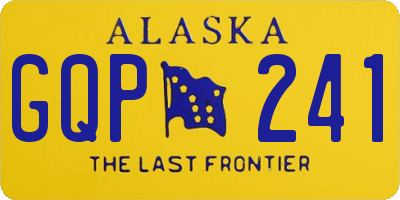 AK license plate GQP241